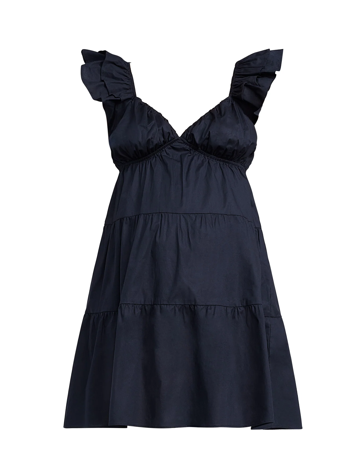 Short Sleeve Flutter Sleeve Dress - Fallshirt