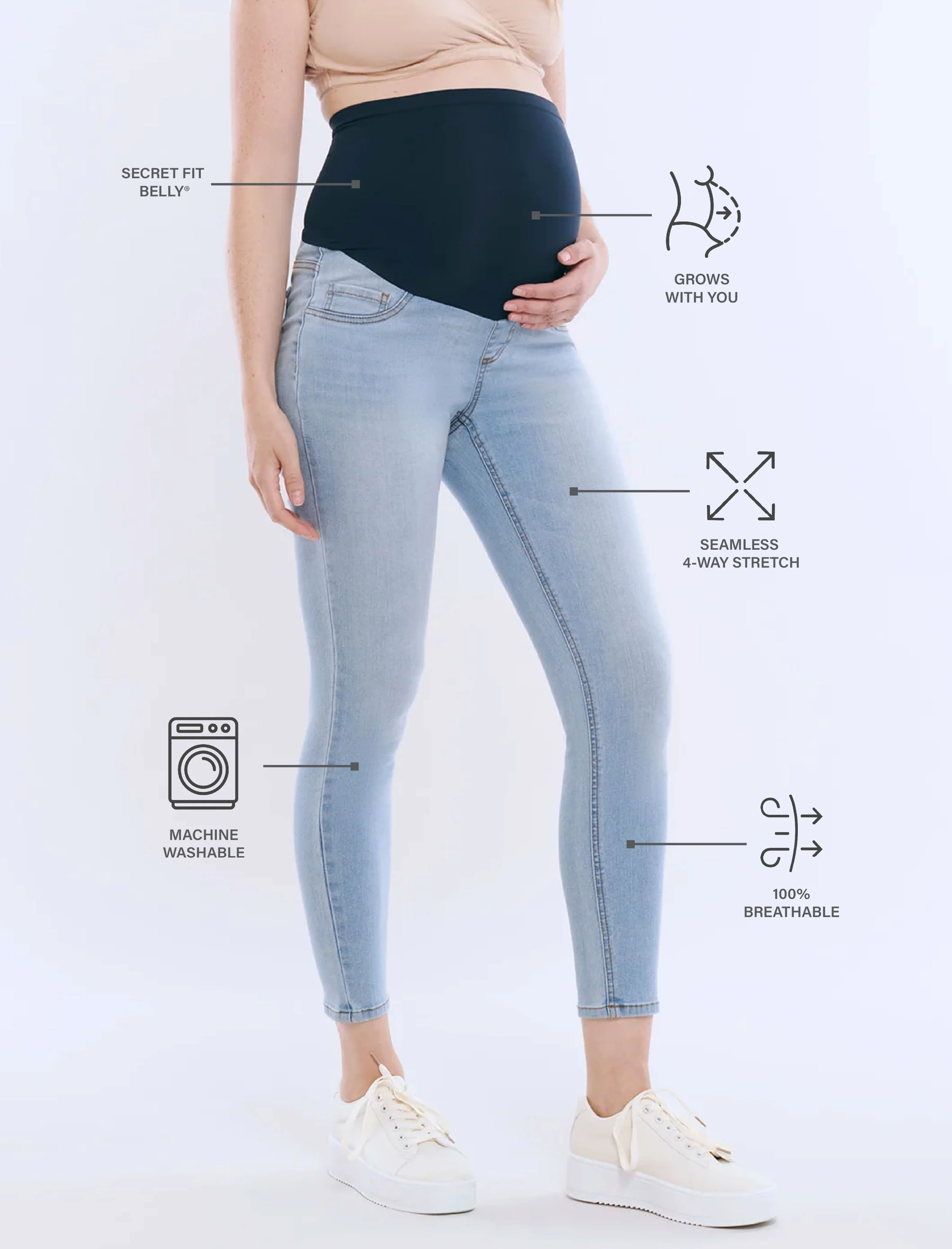 Secret Fit Belly? Ankle Length Skinny Jegging - Fallshirt