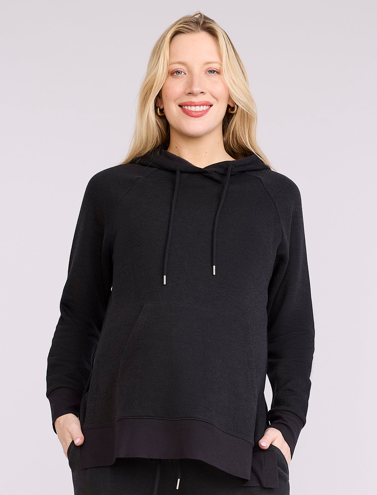 Maternity Tunic Hoodie with Side Slits - Fallshirt
