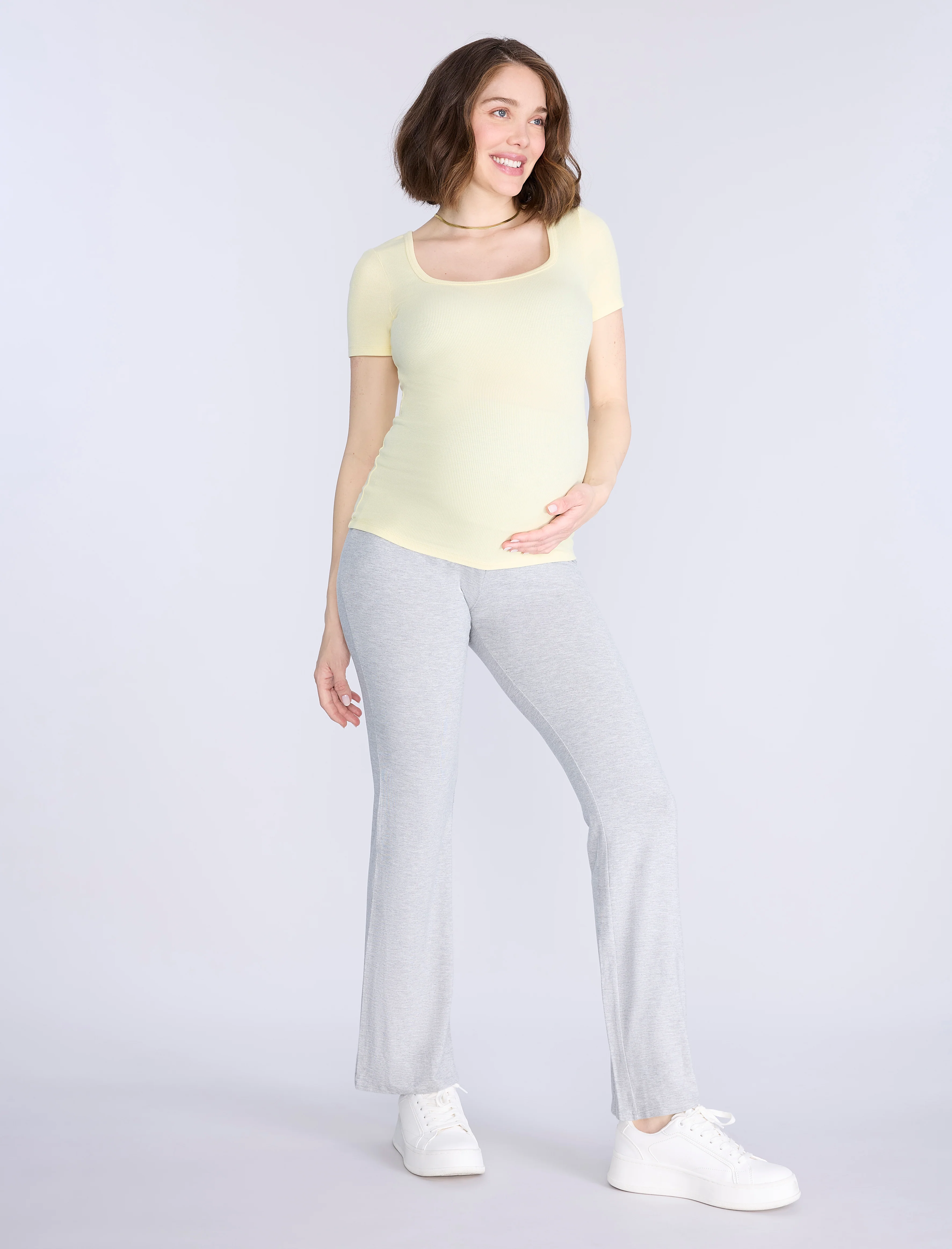 Roll Over Waist Flare Legging - Fallshirt