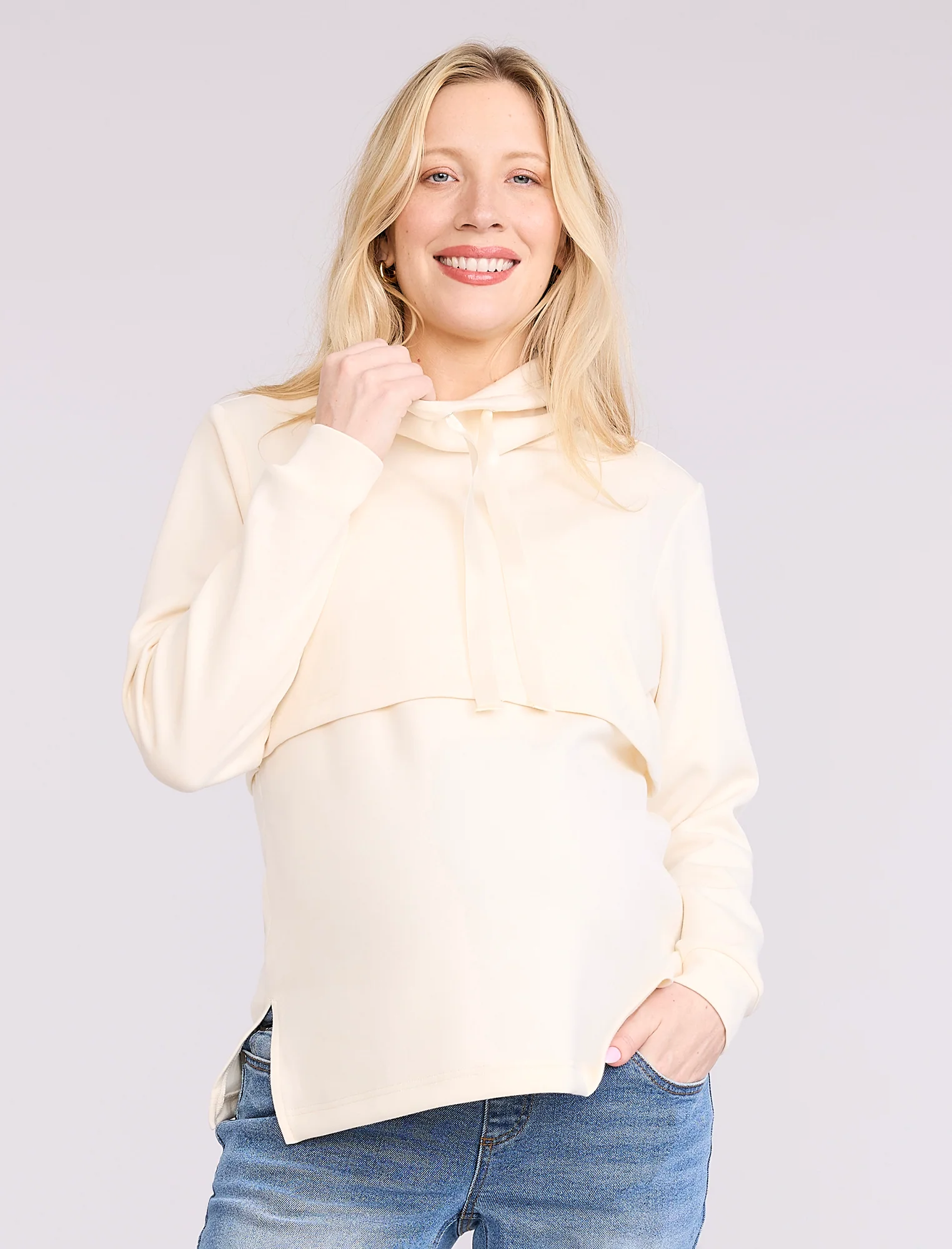 Funnel Neck Nursing Sweatshirt - Fallshirt