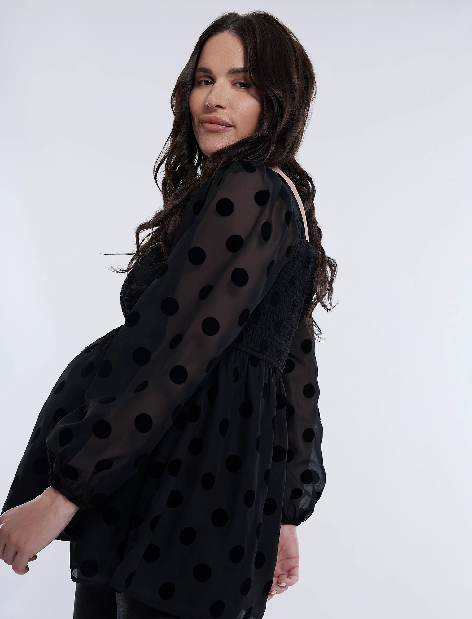 Long Sleeve Mocked Empire Waist Top - Fallshirt