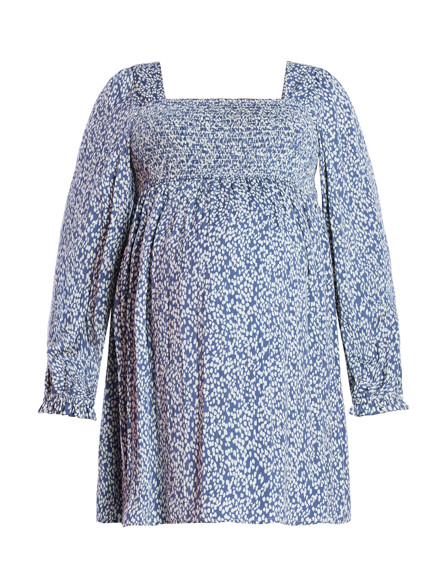 Long Sleeve Smocked Babydoll Dress - Fallshirt