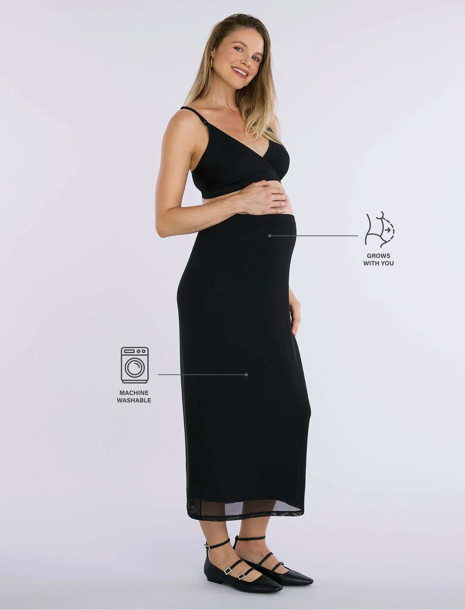 Bodycon Maxi Skirt in Mesh - Fallshirt