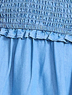 Sleeveless Ruffle Shoulder Smocked Dress - Fallshirt