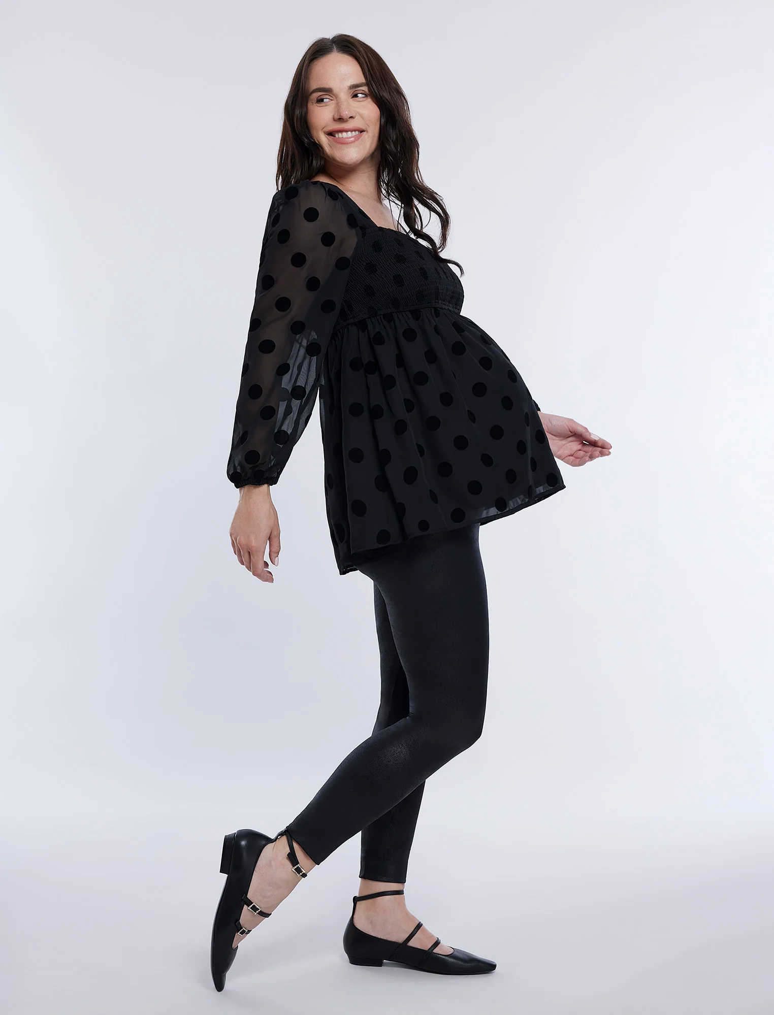 Long Sleeve Mocked Empire Waist Top - Fallshirt